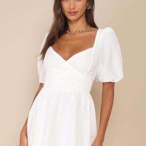 lulu’s white mini dress